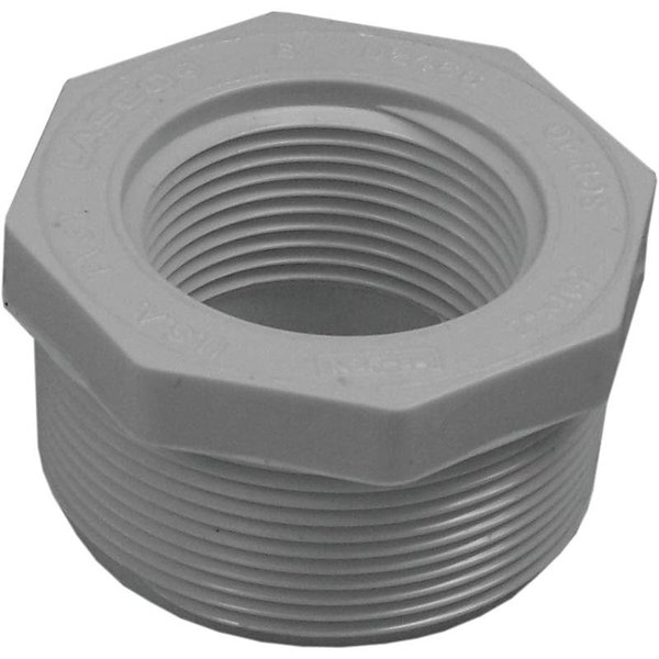 Lasco 439250BC Reducer Bushing, 2 x 114 in, MPT x FPT, PVC, SCH 40 Schedule 439250-BC